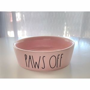 New RAE DUNN 🐾PAWS OFF🐾 Pink Pet Bowl!